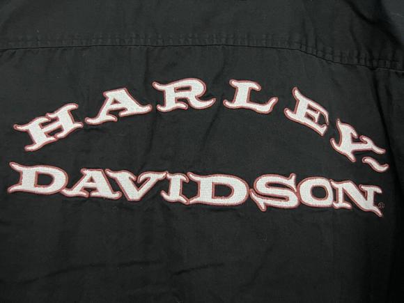 Harley Davidson Button Up Shirt Mens XXL 2XL Black Embroidered Back Sleeves - Picture 8 of 11